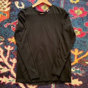 & other stories long sleeve black pleated back sz6